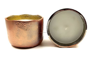 Luxury Copper Raw Design Metal Jar Candle From Manufacturer in India - Product Image 2