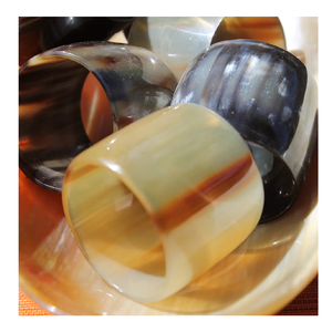 Ronds de serviette en corne de buffle vaisselle décorative de qualité supérieure ensemble de porte-anneaux en corne pour serviettes de table à manger décor de table de luxe - Product Image 5