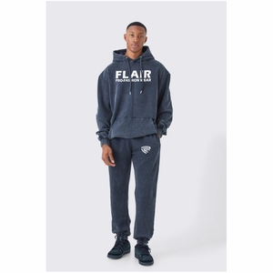 เสื้อมีฮู้ดแบบสวมหัวของผู้ชายผ้าคอตตอนออร์แกนิก100% โอเวอร์ไซส์ลายปักลูกปัดสำหรับฤดูหนาว - Product Image 3