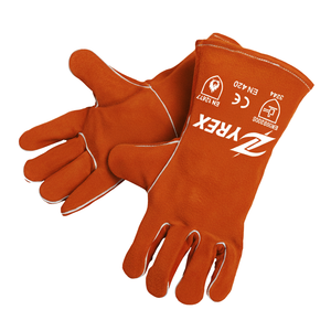 Gants de soudage en cuir de vachette haute performance, paume renforcée, résistants à la chaleur, longs gants de sécurité - Product Image 4