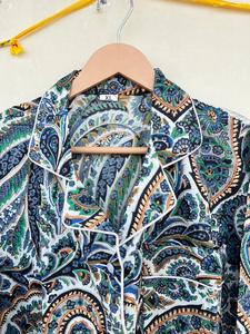 Vêtements de nuit élégants et décontractés de luxe pour femmes indiennes, 100% coton popeline, imprimé floral, respirant, pour l'automne, le printemps, l'été, les vacances - Product Image 6