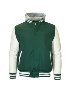 Chaqueta Varsity Casual de Otoño para Hombre, a Rayas, Transpirable, con Capucha Desmontable - Product Image 3