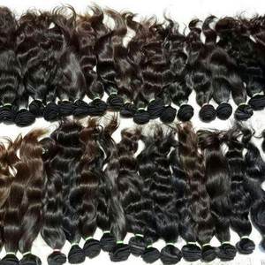 Mèches indiennes brutes ondulées, non traités, Temple Double étiré, cheveux humains vierges, vendeur naturel, vente en gros, Extensions de tissage de cheveux crus - Product Image 3