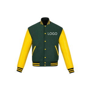 <b>Mens</b> Wool Varsity <b>Jacket</b> Custom College <b>Baseball</b> Bomber Uniform Design Stand Collar Front Logo Waterproof Breathable Winter - Product Image 4