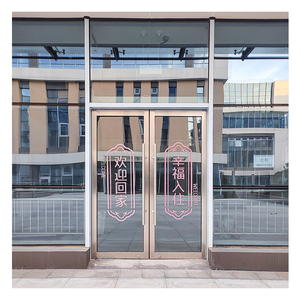 Tùy chỉnh kích thước màu nhôm khuôn cửa NộI ThấT 2-panel Patio cửa rõ ràng temper Kính trượt mở đôi kính nhà - Product Image 4