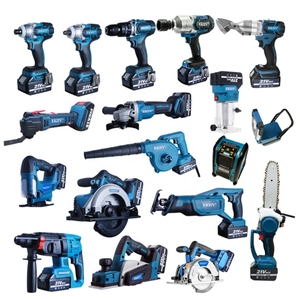 ชุดเครื่องมือไร้สายแบบคอมโบ มอเตอร์ไร้แปรงถ่าน แบตเตอรี่ลิเธียม 20V สำหรับงานไม้ ช่างไฟฟ้ามืออาชีพ - Product Image 2