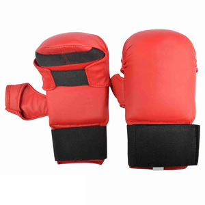 Gants de karaté imprimés avec logo personnalisé Gants de pratique en cuir à quantité minimale de commande basse avec votre propre conception pour les arts martiaux et la boxe - Product Image 6