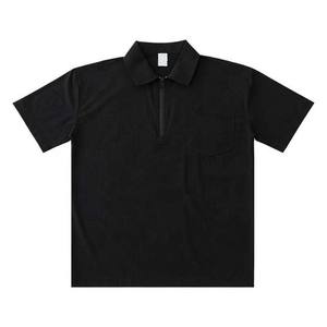 Vente en gros de qualité supérieure personnalisée logo personnalisé polos de sport à fermeture éclair quart de grande taille en coton pour hommes - Product Image 3