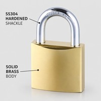 Cadenas en laiton massif 40 mm, robuste, étanche, antirouille, avec anse renforcée, à clé, pour salle de sport, bagages, porte, extérieur, OEM, personnalisé, vente en gros