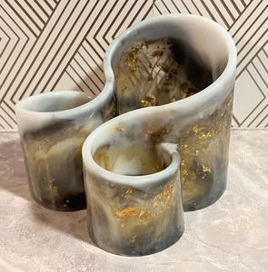 Nuevos artículos de baño personalizados de alta calidad, juegos de baño de resina de 3 piezas, juegos de accesorios de baño de diseño de lujo para uso doméstico y hotelero - Product Image 6