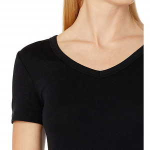 T-shirt d'hiver pour femme 100 % coton, coupe ajustée, col montant, en tissu laineux écologique, 220g, manches longues, brodé, nouveau design 2026 - Product Image 4