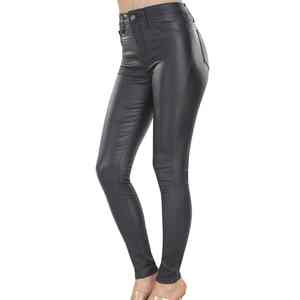 Pantalones de cuero de mujer hechos a medida de diseño clásico precio barato material de calidad premium pantalones de cuero hechos - Product Image 4