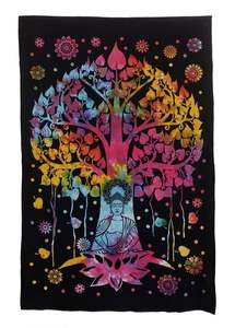 Petite Affiche Lotus Bouddha Tarot Carte Tapisserie Tenture Coton Porte Décor Imprimé Belle Fait Main Par Des Expéditeurs Indiens - Product Image 5