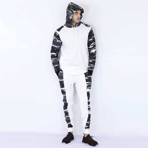 Conjunto Deportivo Personalizado para Hombre, Cortavientos, con Cremallera, de Felpa Técnica, Estilo Holgado, con Bloques de Color, Sudadera con Capucha y Pantalones Deportivos - Product Image 5