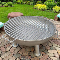 Brasero d'extérieur portable moderne en acier au carbone Corten noir poli et forgé, résistant aux hautes températures, pour fêtes et utilisation extérieure