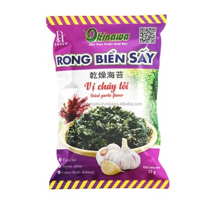 Snack croustillant aromatisé au saumon d'Okinawa biologique aux algues 100% sac de 12g de haute qualité naturel du Vietnam - Product Image 4