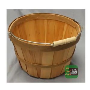 REUSABLE WOODEN CRAB BUSHEL <b>BASKET</b> WITH LID FOR SEAFOOD PACKAGING MARKET <b>DISPLAY</b> WHOLESALE B2B SUPPLY - Product Image 1