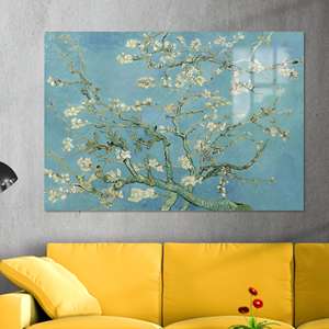 Impresión de Flor de Almendro de Van Gogh: Arte Botánico en Lienzo, Arte de Pared en Vidrio, Vidrio - Product Image 1