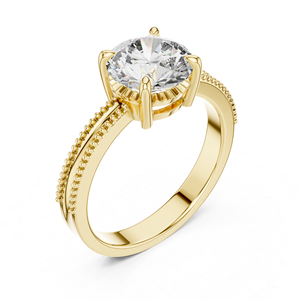 แหวนหมั้นเพชรทรงกลม 2.05 กะรัต ทองคำขาว 14K เพชรเพาะเลี้ยงในห้องปฏิบัติการ |   ได้รับการรับรองจาก IGI สไตล์คลาสสิก |   เพชรที่เพิ่งเพาะเลี้ยง - Product Image 6