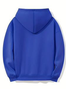 Sweats à capuche en molleton de haute qualité avec logo personnalisé avec pull-over Sweatshirts décontractés surdimensionnés légers pour l'hiver - Product Image 4
