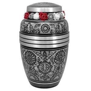 Living Pewter Adult Cremation Urn Tribute Wreath Option Aluminium urns <b>for</b> human <b>ashes</b> cremation urns - Product Image 4