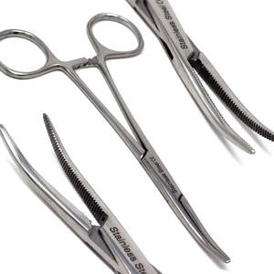 Recién llegado, fórceps hemostáticos para mosquitos de acero inoxidable, instrumentos quirúrgicos curvos, herramientas de cirugía de base Manual - Product Image 5