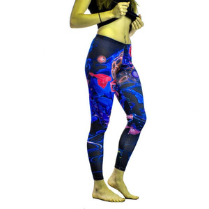 New Hot Selling Sublimation Compression <b>Leggings</b> Women High Waisted <b>Thick</b> Knee-Length Custom Logo Yoga Pants for Gym Workout - Product Image 6