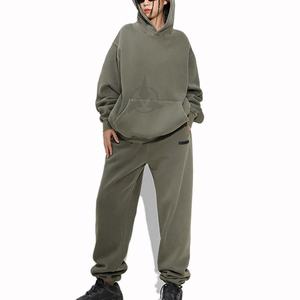 2025 nouveau entièrement personnalisé plaine teint femmes lavage à l'acide survêtement nouveau à la mode vêtements d'hiver femmes lavage à l'acide survêtement - Product Image 1