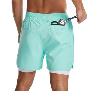 Shorts de sport décontractés respirants à taille élastique de haute qualité en polyester/nylon à bas prix pour la vente en ligne, fabriqués au Pakistan - Product Image 5