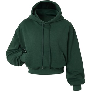 Sudadera con Capucha para Uso Diario, Transpirable, Estilo Nuevo, Lavado Ácido, Diseño Corto, Manga Larga, Talla Grande para Mujer - Product Image 3