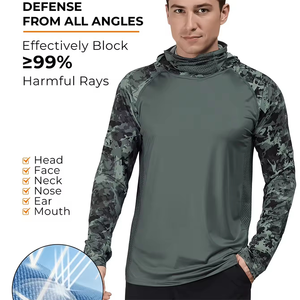 Camiseta de Pesca con Protección Solar UPF 50 Personalizada, Camiseta de Manga Larga Cortavientos, Fabricante OEM, <span class=keywords><strong>Ropa</strong></span> Deportiva <span class=keywords><strong>para</strong></span> Pesca en el Mar al Aire Libre <span class=keywords><strong>para</strong></span> Hombre - Product Image 1