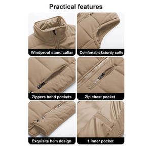 Veste d'hiver de qualité supérieure, veste matelassée en duvet, veste sans manches pour homme, vestes matelassées sans manches - Product Image 6