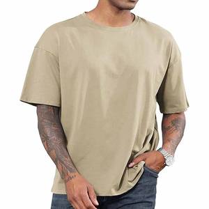 Ropa de hombre de media manga de algodón hecha a medida, camisetas de algodón informales gruesas de gran tamaño para hombre subidas por Dress Sports - Product Image 1