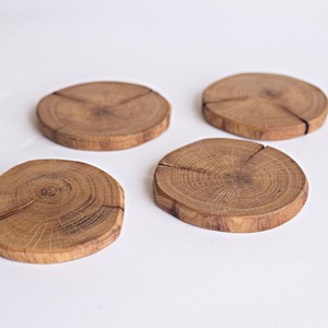 Set of 4 Round Wood Coasters Eco-Friendly Diameter Ready Use <b>Coffee</b> <b>Table</b> Coasters Housewarming Gift for <b>Table</b> Decoration - Product Image 1