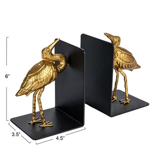 Sculpture d'animal en aluminium faite à la main de qualité supérieure, style moderne antique, Feng Shui, plaquée or, polie, décoration - Product Image 6