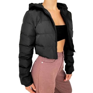 Top Tendance Vente en Gros Doudoune Élégant À Capuche Coupe-Vent Puffer Femmes Veste Personnalisée Décontractée Fermeture Éclair Veste D'hiver - Product Image 2
