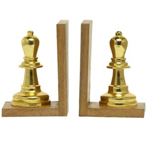 Chase Style Decorative Bookends Metal and Wood Tabletop Home Decoration <b>Book</b> Stands Latest Modern Factory Direct Rate - Product Image 4