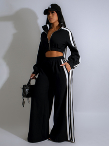 2025 personnalisé automne vêtements de détente costume culture gymnastique Sport entraînement femmes survêtement deux pièces col montant décontracté Jogging ensemble pour les femmes - Product Image 2