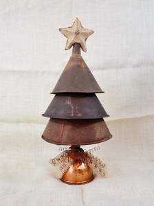 Cloche de Noël Vintage décorations de cloche de Noël suspendus cloche coeur Design métal or décoration de la maison - Product Image 6