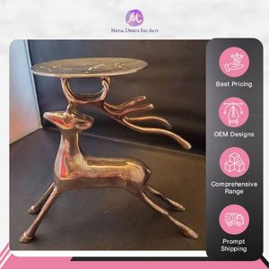 Candelero de Metal de alta calidad, adorno decorativo de diseño de renos para decoración festiva de Mesa para el hogar - Product Image 3