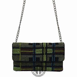 Glamuroso bolso de cadena con cuentas hecho a mano colorido embrague de noche proveedor al por mayor pedidos de fiestas a granel - Product Image 3