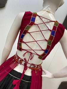 PARA ESTA PRÓXIMA TEMPORADA DE NAVARATRI, NUESTRO EXCLUSIVO LEHENGA CHOLI DE SECADO RÁPIDO Y COMPLETAMENTE COSTURADO PARA FIESTAS - Product Image 6