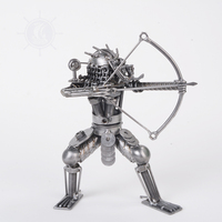 OMH MS001 Cesta Náutica Asiática Única - Escultura de Metal Esmaltado Hecha a Mano, Estilo Náutico, Origen Vietnamita, para Manualidades y Decoración Festiva
