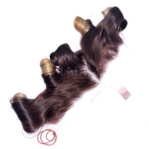 Cheveux vierges de haute qualité, mèches ombrées, couleur rebondissante, avec frontal et mèches pour faire des perruques - Product Image 2