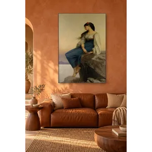 Impression sur toile Fida Jules Lefebvre Graziella assise sur les rochers - Product Image 1