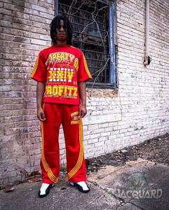 Ropa de calle personalizada de alta calidad para hombre, Camisetas estampadas de gran tamaño, chándales de algodón térmico de lana duradera, conjuntos de camisetas para hombre - Product Image 5