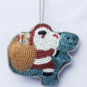 Adornos Colgantes Personalizados con Forma de Mariposa Familiar, Bola de Plástico con Cuentas, Decoración Navideña Colgante Personalizada para Árbol, Hecho a Mano con Zari - Product Image 3