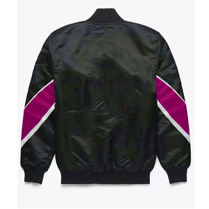 Chaqueta universitaria de satén de seda informal para hombre de talla grande personalizada al por mayor, superventas, moda bomber con cremallera, transpirable, oveja, Invierno - Product Image 6