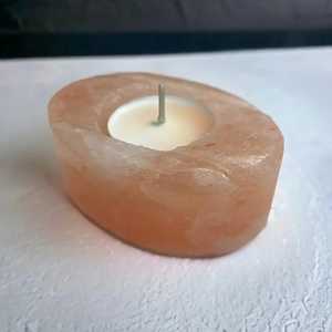 โคมไฟทรงกลมเกลือหิมาลายันดอกไม้ขนาดเล็กเป็นมิตรต่อสิ่งแวดล้อมเชิงเทียนงานฝีมือธรรมชาติอันเป็นเอกลักษณ์สำหรับงานแต่งงานของตกแต่งบ้านปากีสถาน - Product Image 2