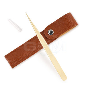 Pinzas para Pestañas de Acero Inoxidable GEMSTONE ENTERPRISES GE-1710 con Logotipo Personalizado, Duraderas, Reutilizables, Punta Suave, Fabricación en Pakistán - Product Image 2